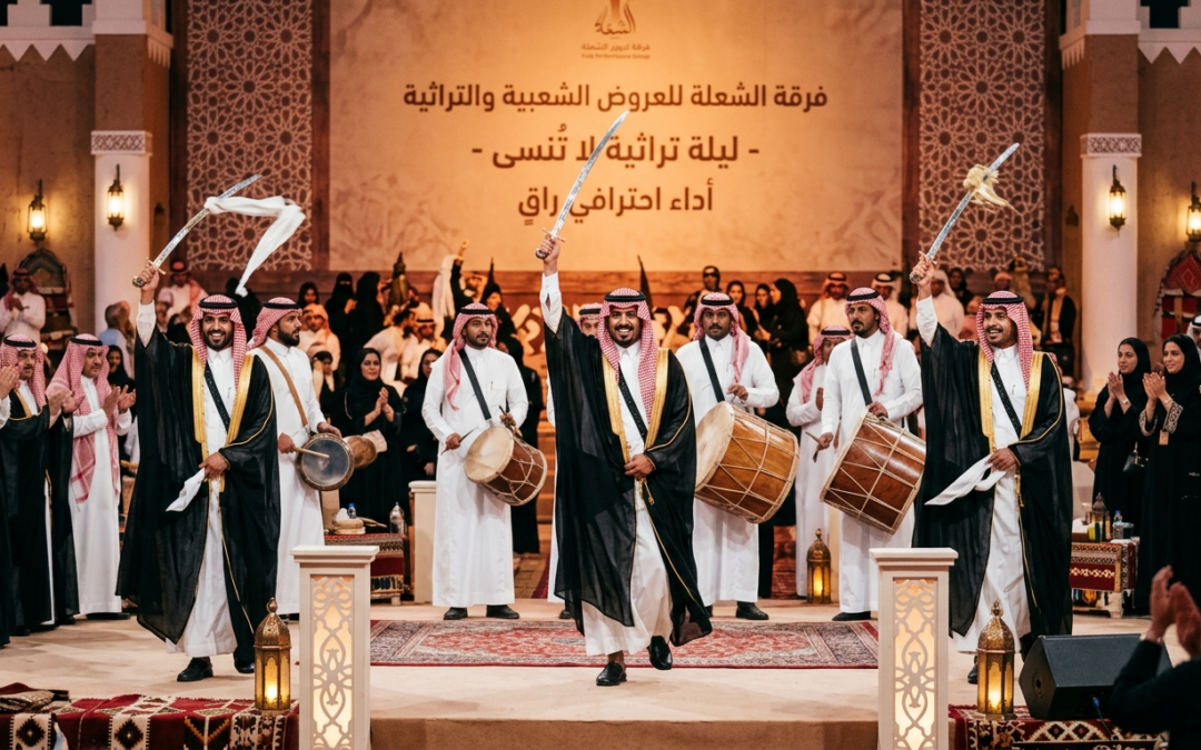 سمات الأداء الفني لدى فرقة الشعلة في العرضة الجنوبية؟